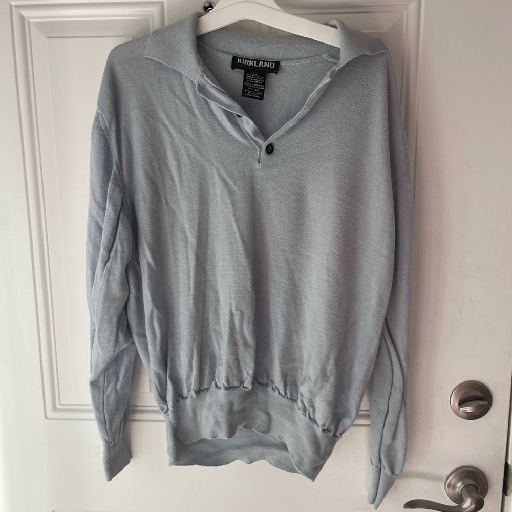 Kirkland Signature Blue V-Neck Sweater